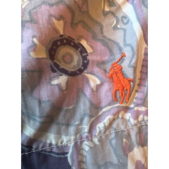 Polo Ralph Lauren Purple Paisley Print Swim Shorts XXL Preppy Beach - Picture 3 of 7